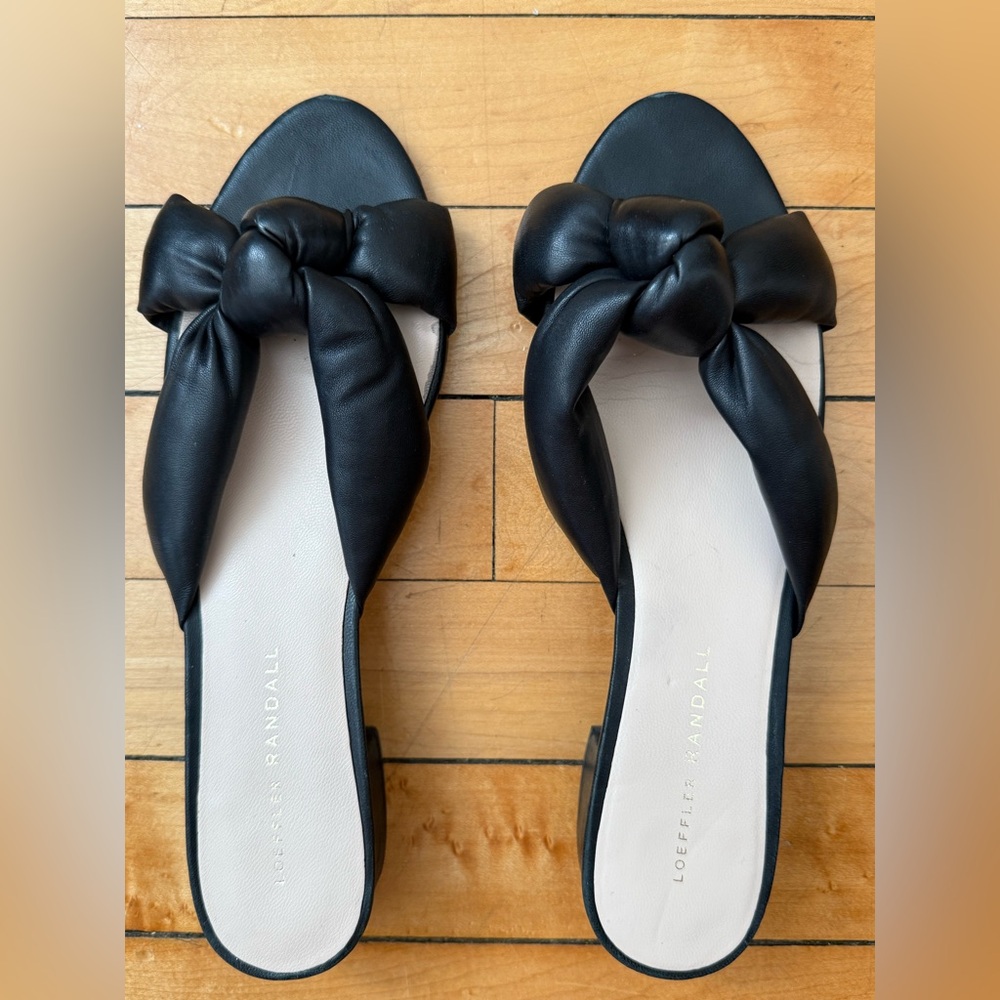 Loeffler Randall Black Knotted Sandals